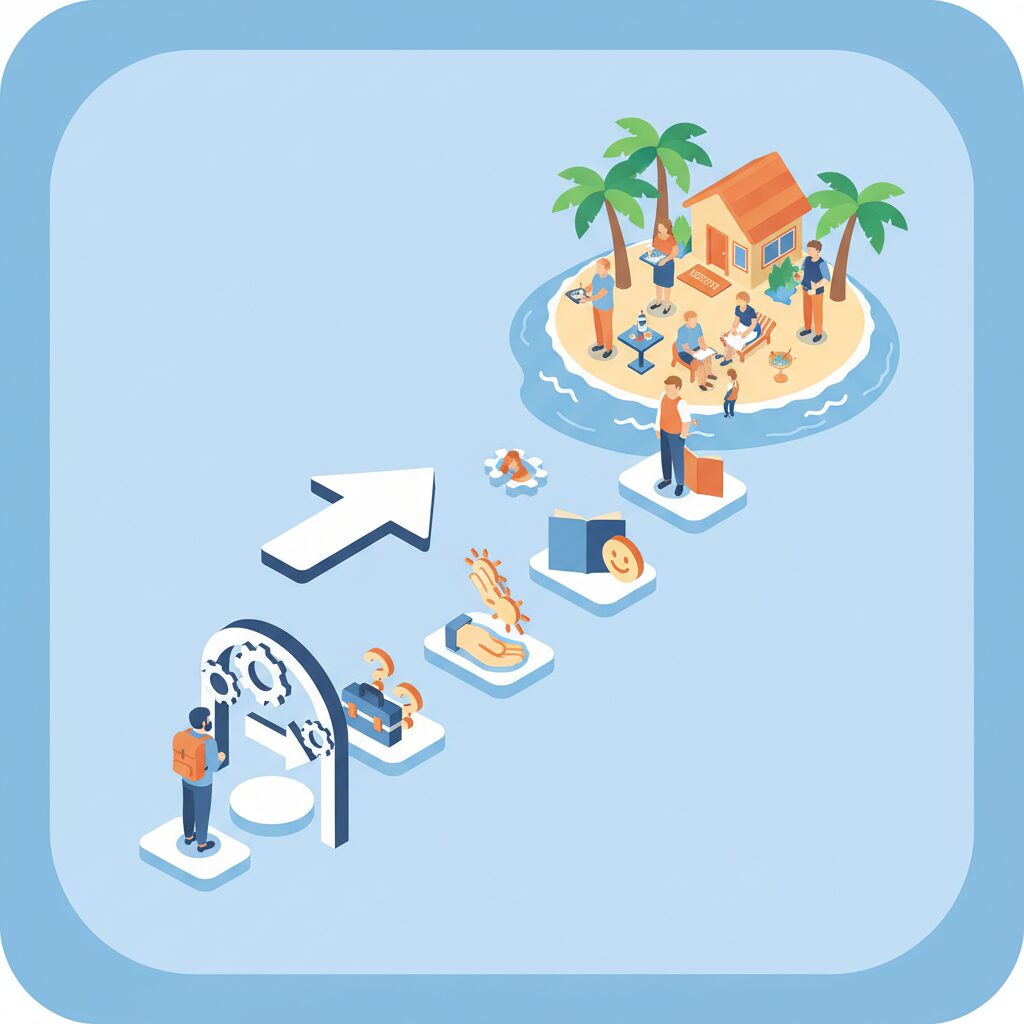 40s-challenge-resort-job-utilize-experience-refresh-career-change-welcome-inexperienced-work-life-balance-new-relationships-growth-summary