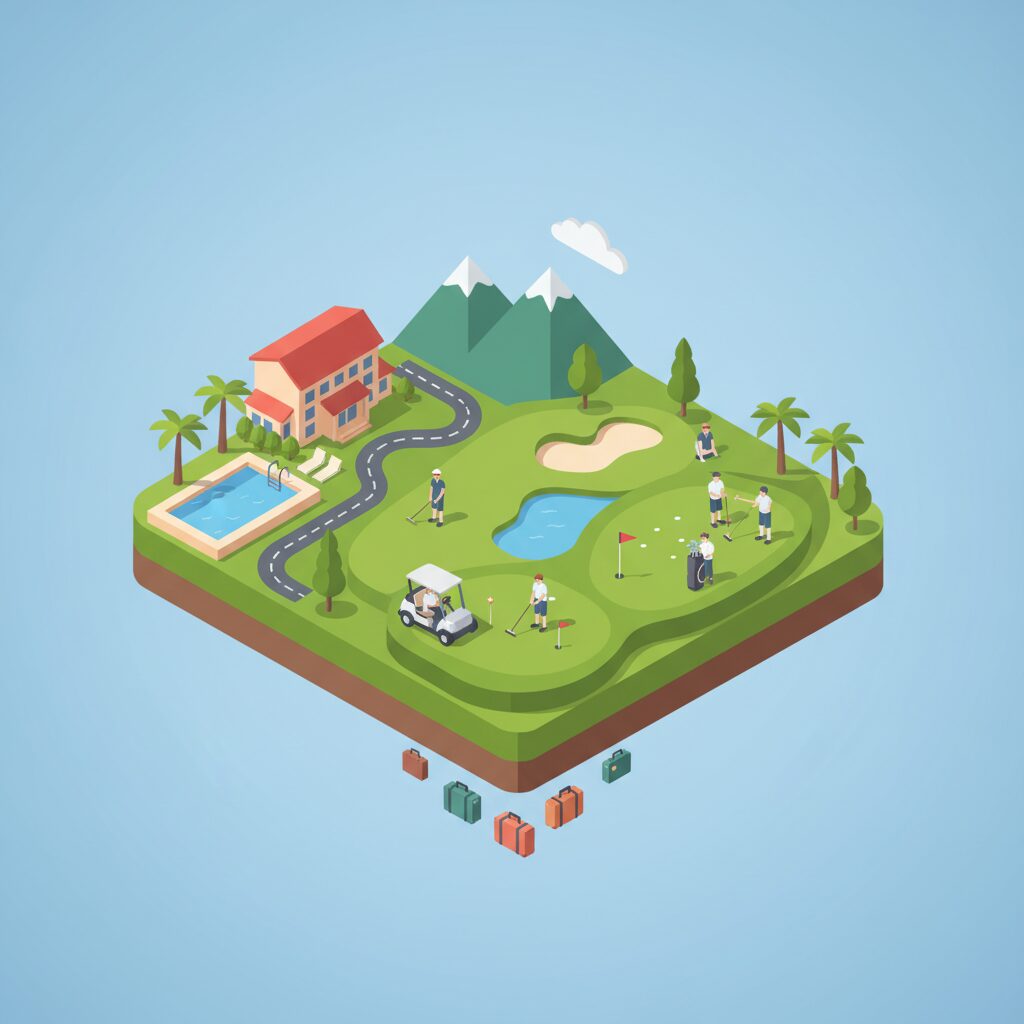 rizo-baito-gorufu-ba-baito-tokuchou-miryoku-nature-resort-environment-gyoumu-communication-teamwork-fukuri-seikatsu-career-lifestyle